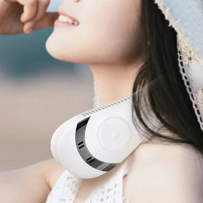 Bladeless Neck Fan, 360° Cooling Neck Fan 3 Speeds Hanging Neck Fan, Skanto