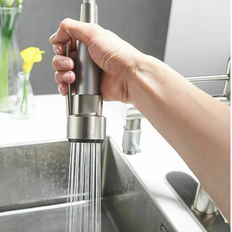 Kalsten | 360° Stainless Steel Kitchen Faucet with Pull-Down Spring Spout
