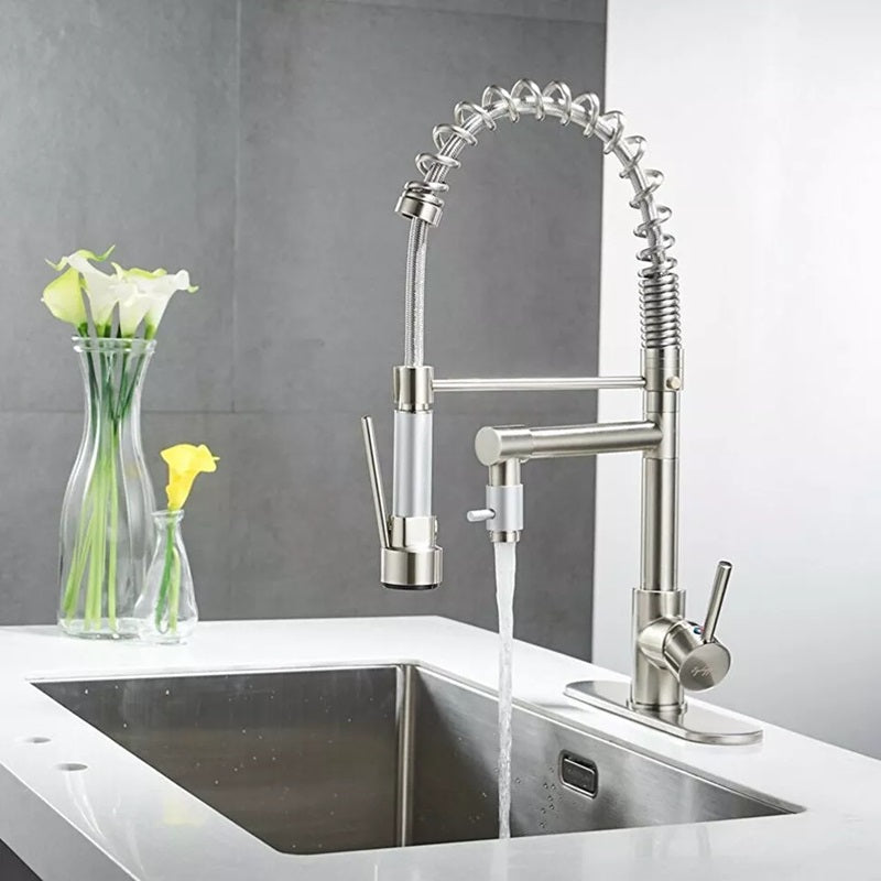 Kalsten | 360° Stainless Steel Kitchen Faucet with Pull-Down Spring Spout
