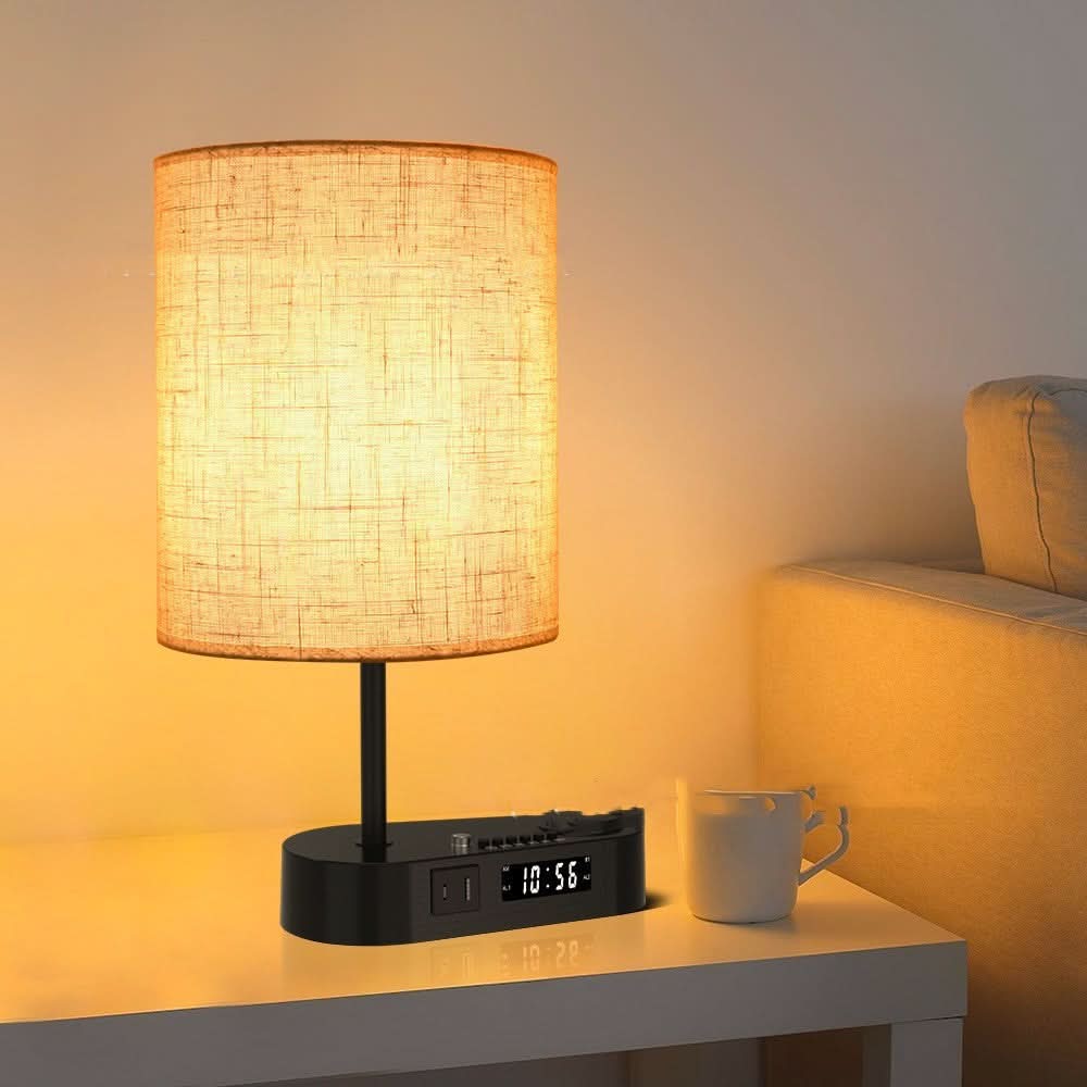 ARA - Alarm clock with charging connection and table lamp | Kalsten