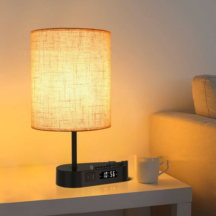 ARA - Alarm clock with charging connection and table lamp | Kalsten
