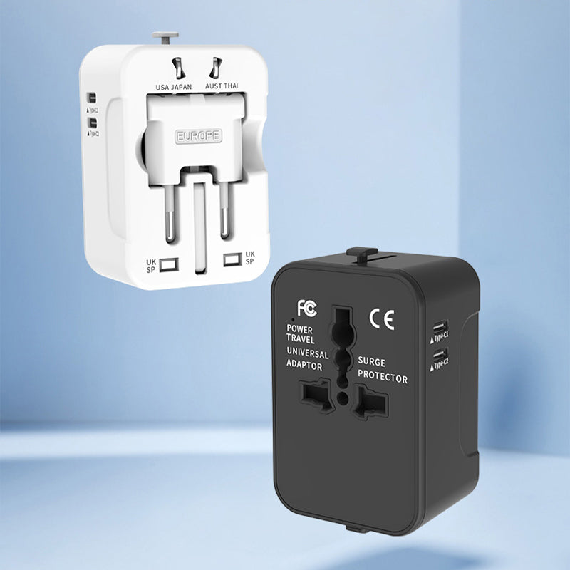Universal travel adapter with dual USB ports | Kalsten