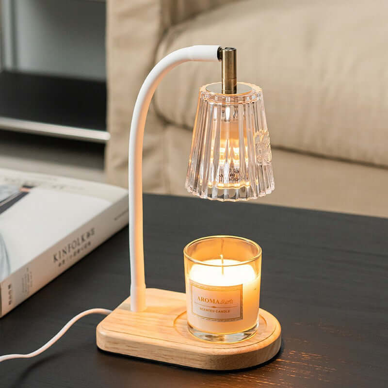 Simple Solid Wood Base Aromatherapy Wax Melting Lamp | Kalsten