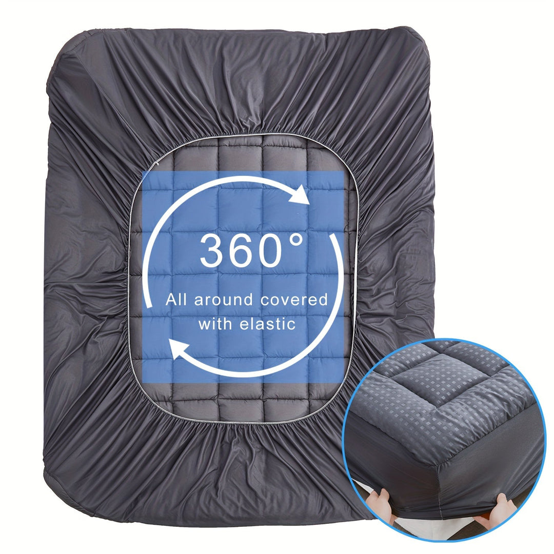 Ultimate Cooling Mattress Pad – Premium Quilted Pillow Top, Luxuriously Fluffy and Ultra-Breathable with Secure 14-18 Deep Pocket Cover – Enhanced Sleep Comfort, 1pc | Kalsten