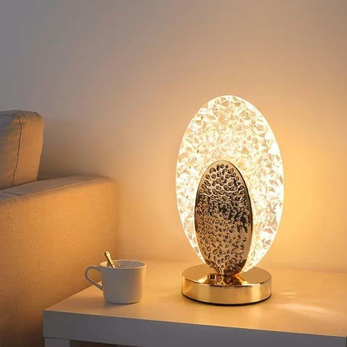 Plumalux Table Lamp Peacock Design | Cordless & USB rechargeable | Dimmable LED light | 22×13.5 cm | ABS housing | Kalsten