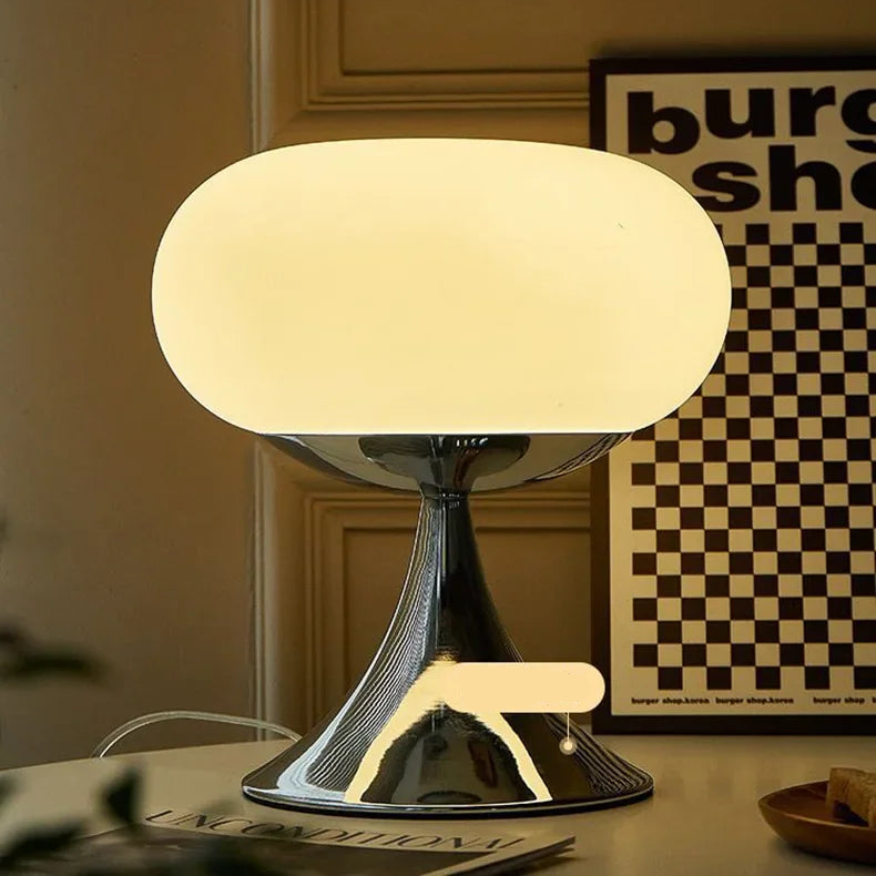 Antique Apple Table Lamp made of Glass | E27 Halogen, Rotary Switch | Kalsten