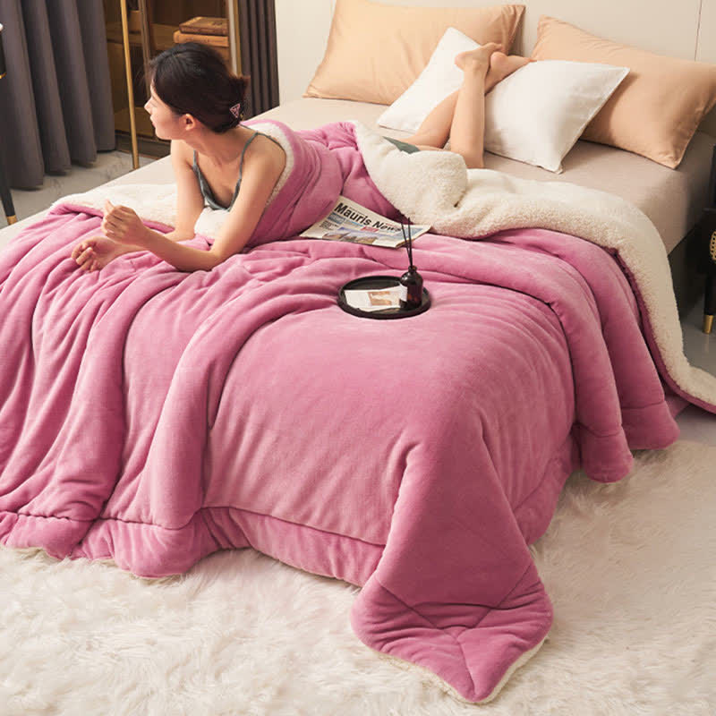 Double-Sided Velvet Cube Rug – Thick & Soft