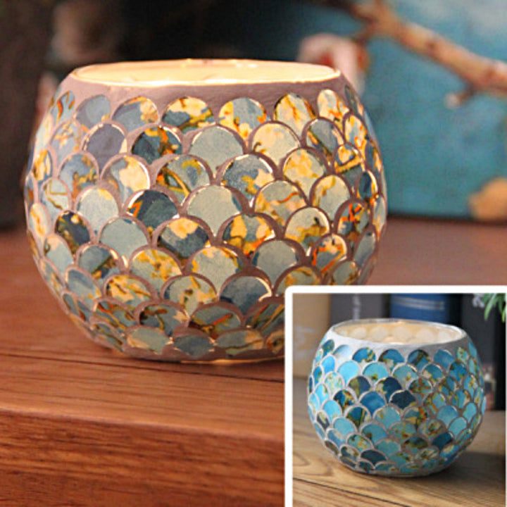 Kalsten | European Retro Glass Mosaic Tealight Holder