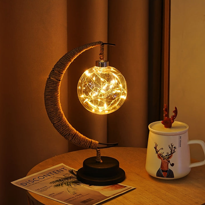 MoonGlow Lamp - Stylish Wrought Iron LED Table Lamp Kalsten