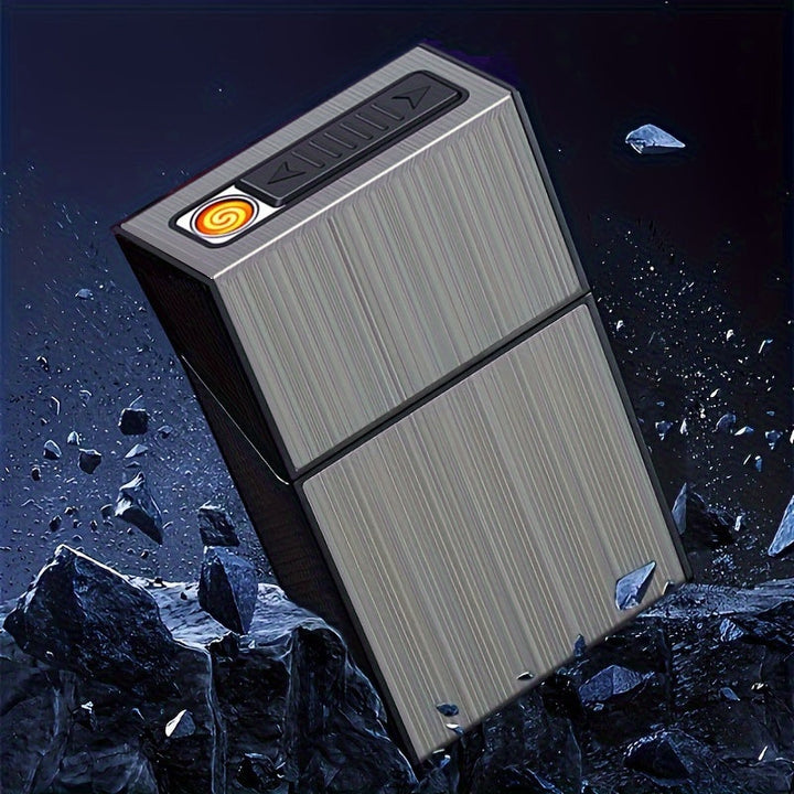 USB Rechargeable Lighter & Cigarette Case