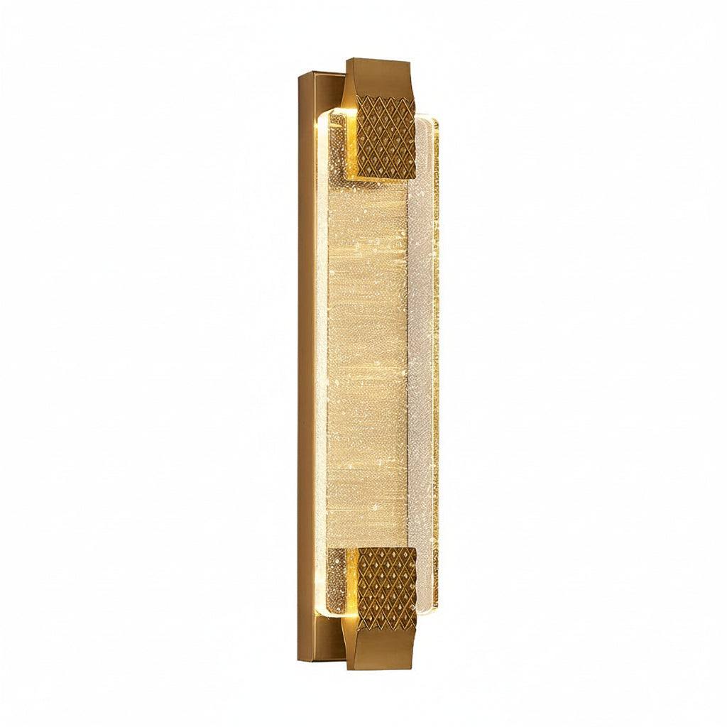 Modern Crystal Bubble LED Wall Sconce – Luxury 3-Color Dimmable Strip Lamp (Black/Gold) | Kalsten