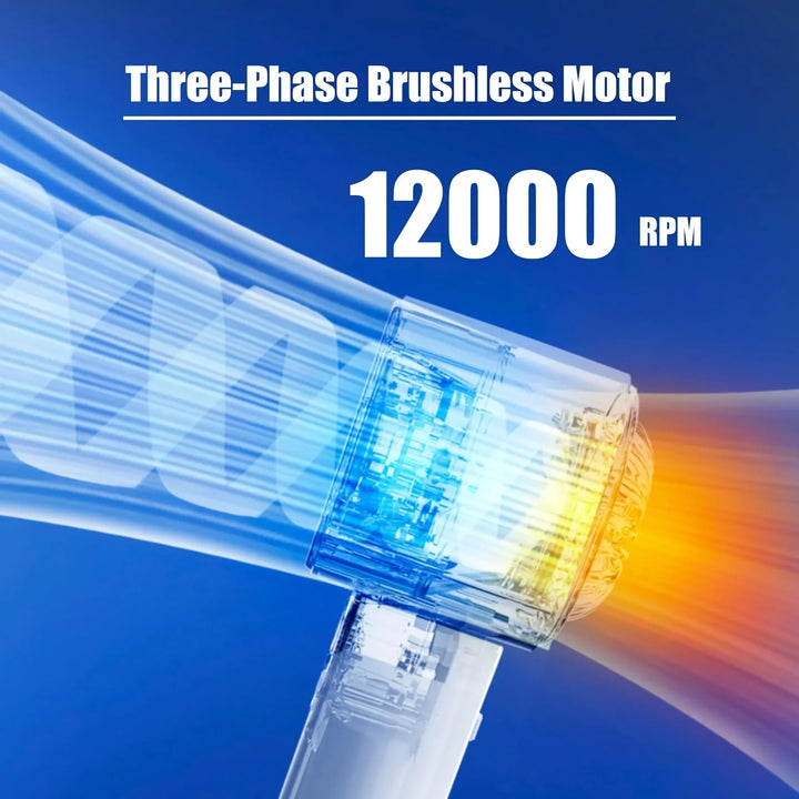Compact High-Speed Handheld Fan with Digital Display - USB Rechargeable, 5 Speeds | Kalsten