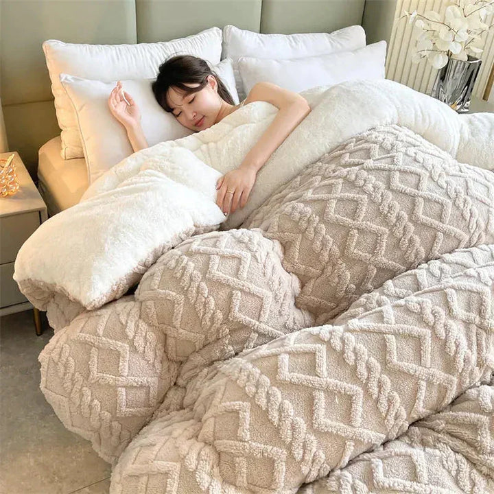 SereneSleep Winter Duvet Cover - Luxury Cashmere Fleece Duvet for Ultimate Winter Comfort Kalsten
