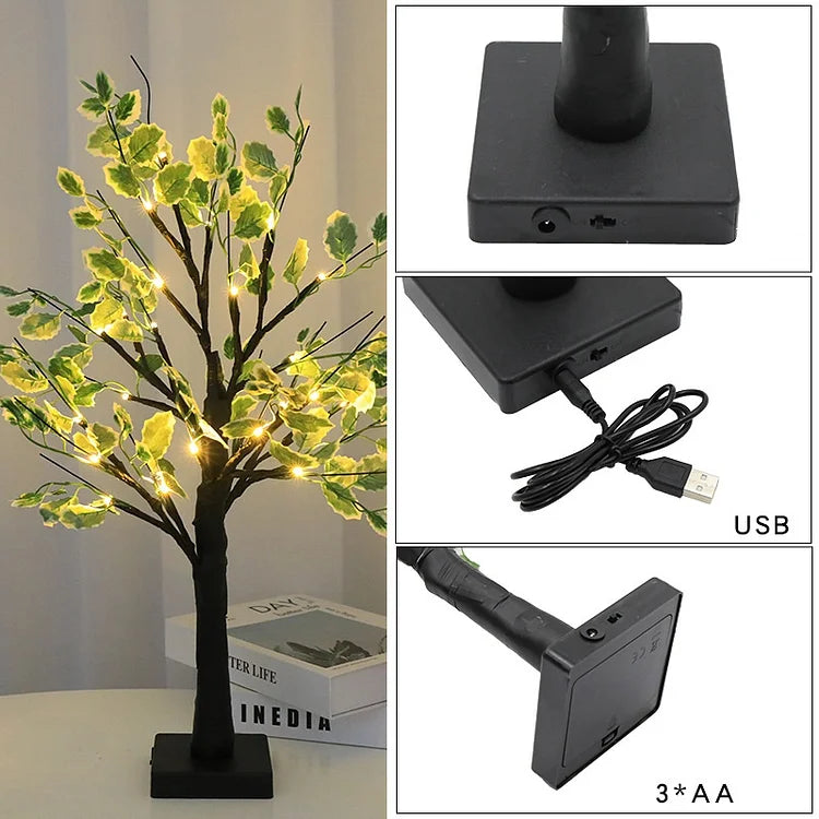 LED Tree Light with Green Leaves Kalsten