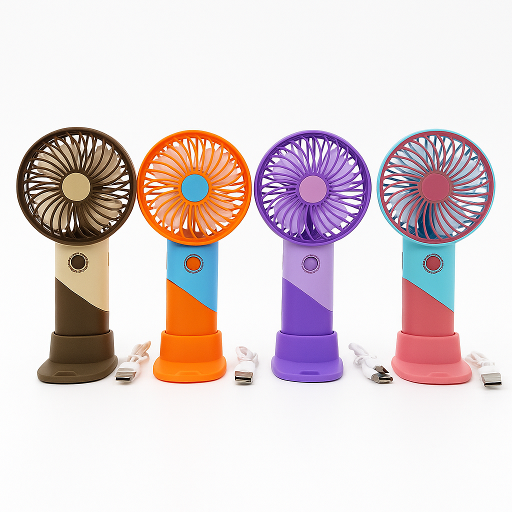 ColorTwist™ Mini Fan – 3-Speed Rechargeable Handheld Fan | Kalsten