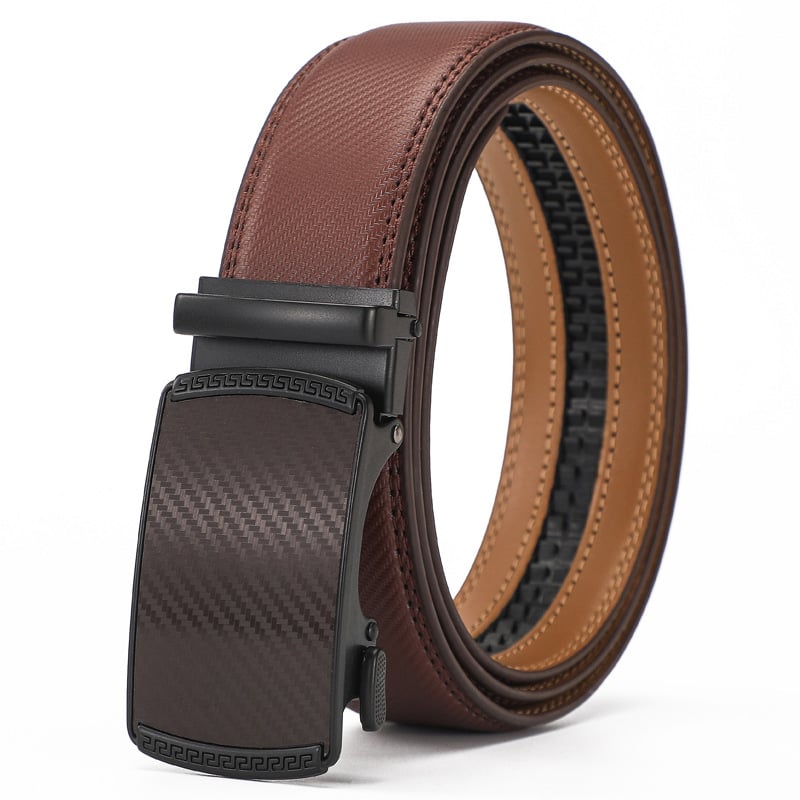 Kalsten | Eptchn Leather Ratchet Belt With Adjustable Buckle CrackSlick