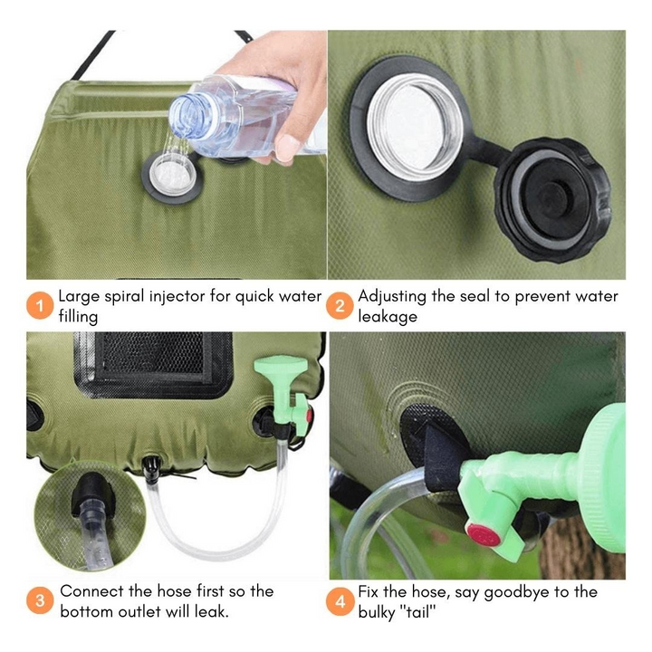 SolarFlow Portable Shower — Experience warm freedom and freshness wherever adventure calls | Kalsten