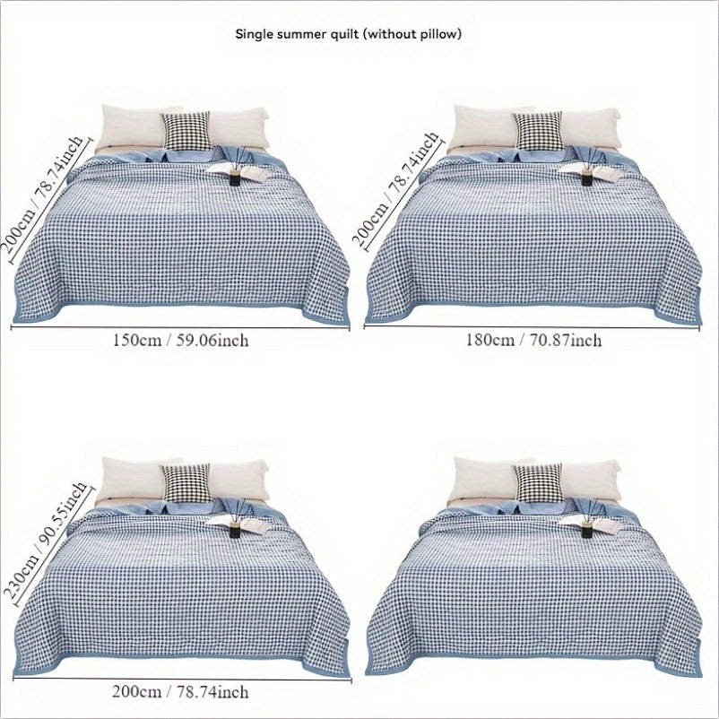 Elegant Preppy Plaid Summer Blanket for Cool Nights Kalsten