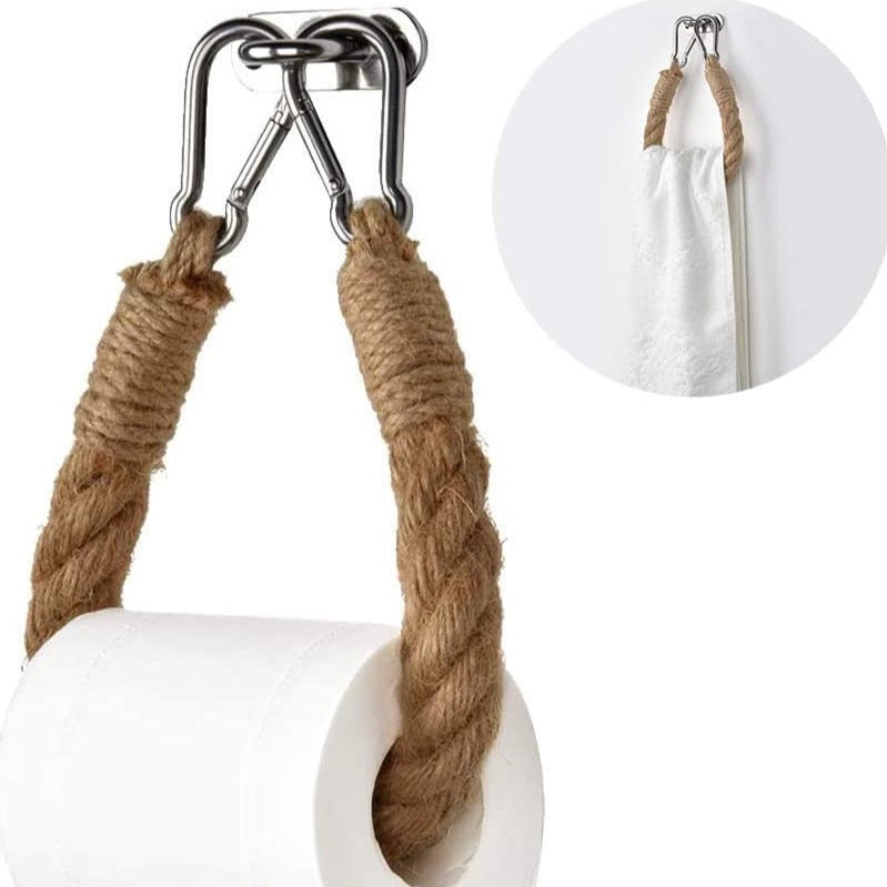 BowLift | Wall-mounted rope toilet paper holder