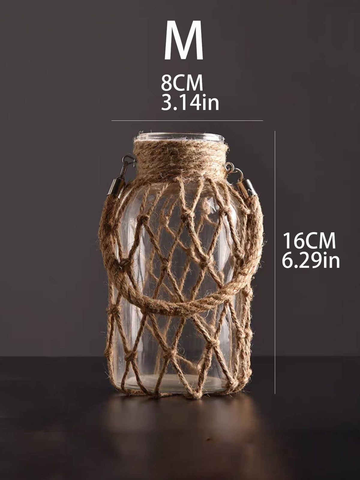Rustic Hanging Glass Vases