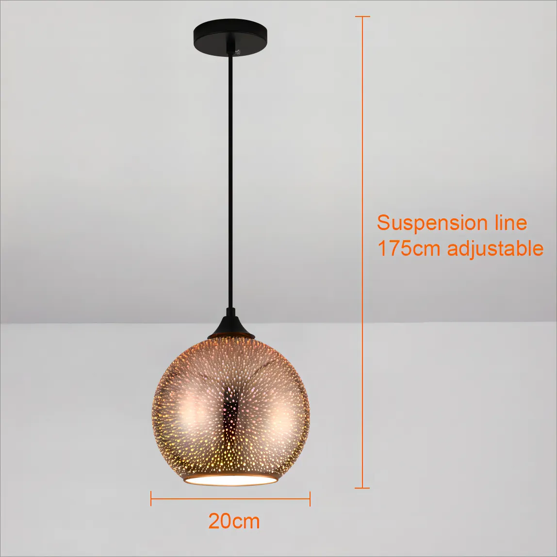 BowLift | Perforated Glass Ceiling Light