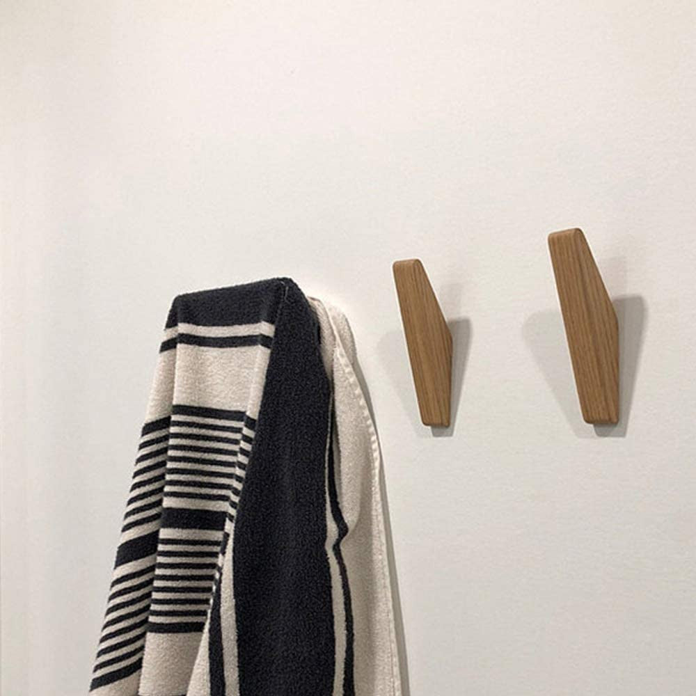 Scandinavian Wooden Coat Hooks – 6 Pack