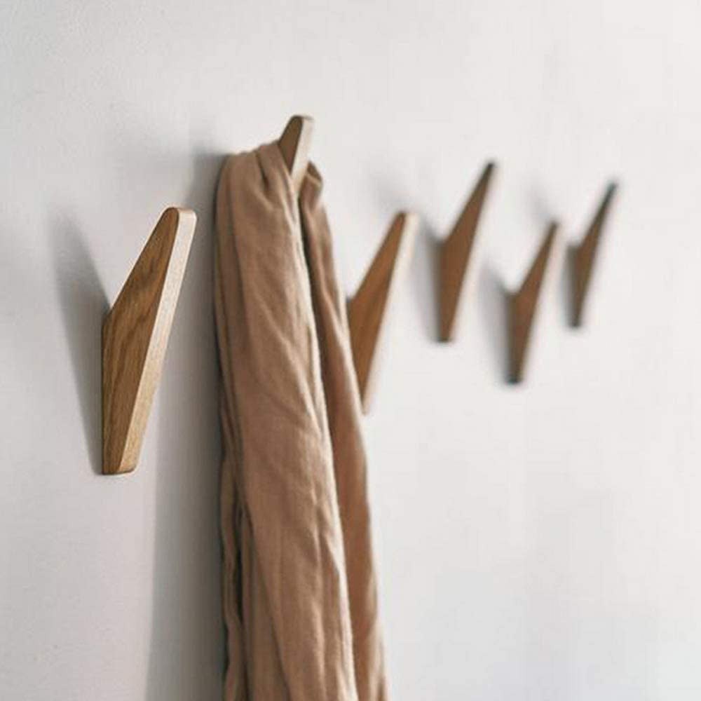 Wooden Wall Hooks Set Nordhaak – 6 Minimalist Coat Hooks Made of Solid Wood | Kalsten