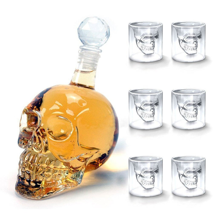 Kalsten | Skull Carafe Decanter & 6 Shot Glasses