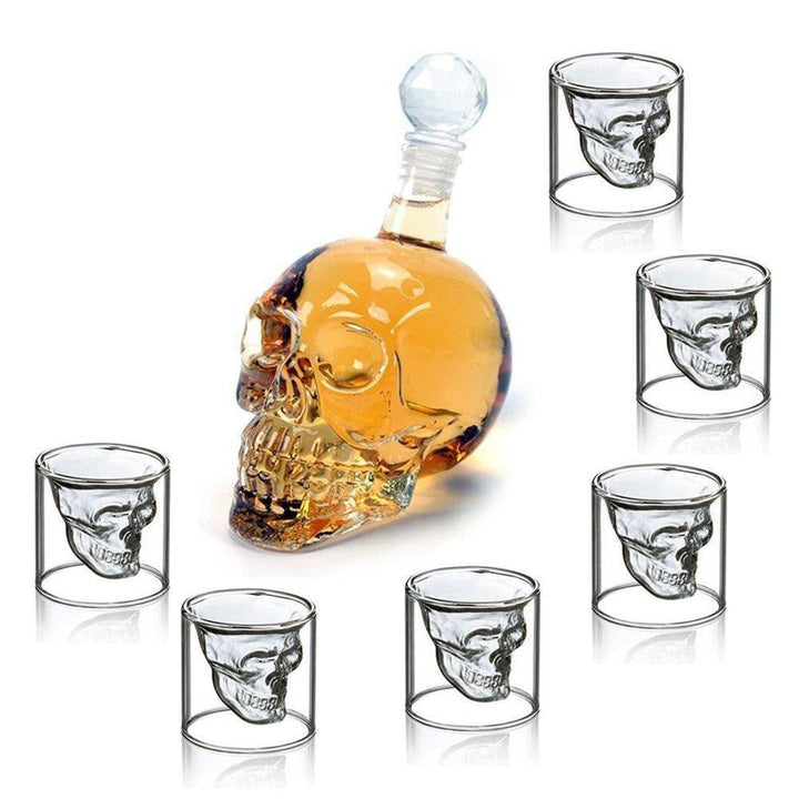 Kalsten | Skull Carafe Decanter & 6 Shot Glasses