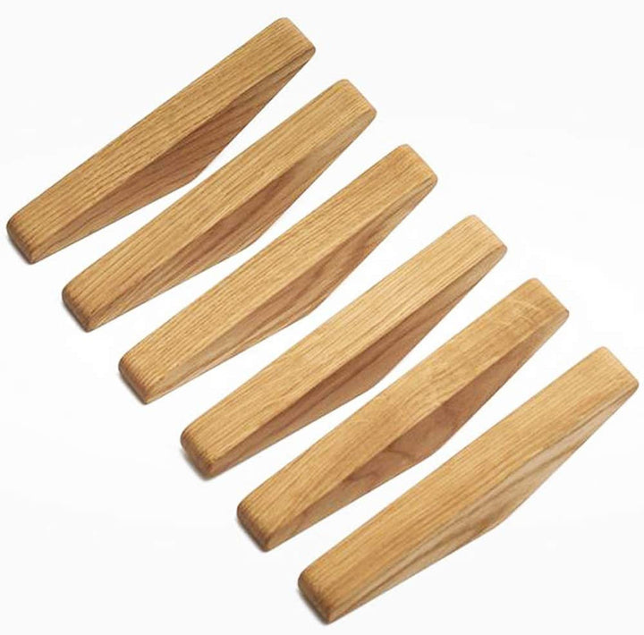 Scandinavian Wooden Coat Hooks – 6 Pack