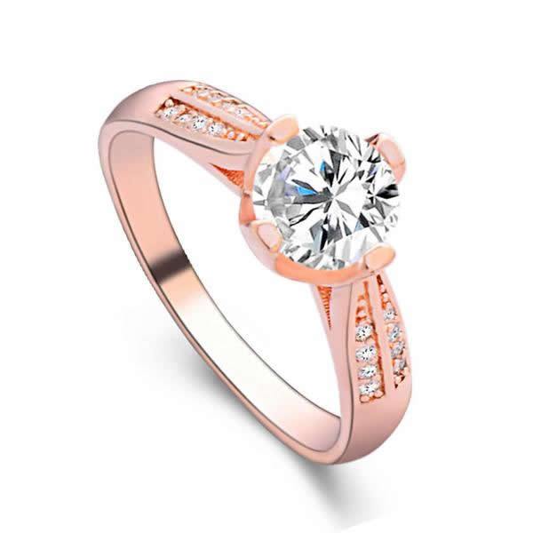 Flower Shape Crystal Ring | Kalsten