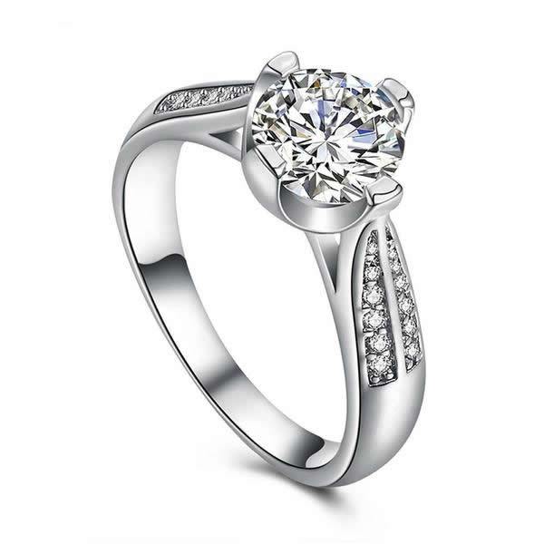 Flower Shape Crystal Ring | Kalsten