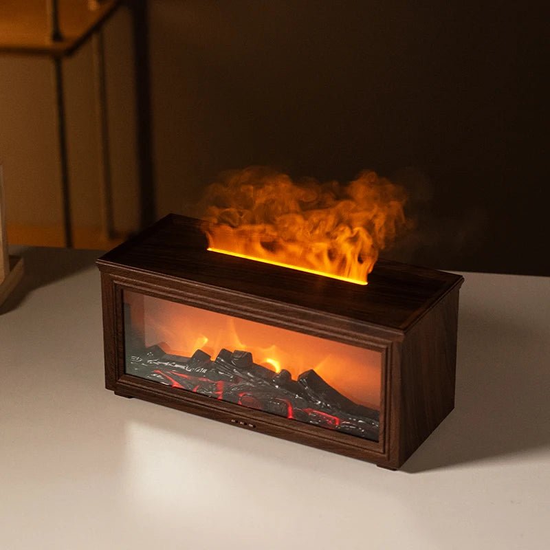 BowLift | FlameAura – Aromatherapy Fireplace Diffuser with 7 LED Colors