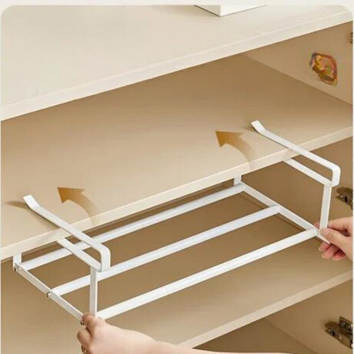 Kalsten | FlexFit Shelf Extension – Adjustable Shoe Cabinet Organizer – Space-Saving Storage Solution – No-Tool Assembly – Fits 40–65 cm
