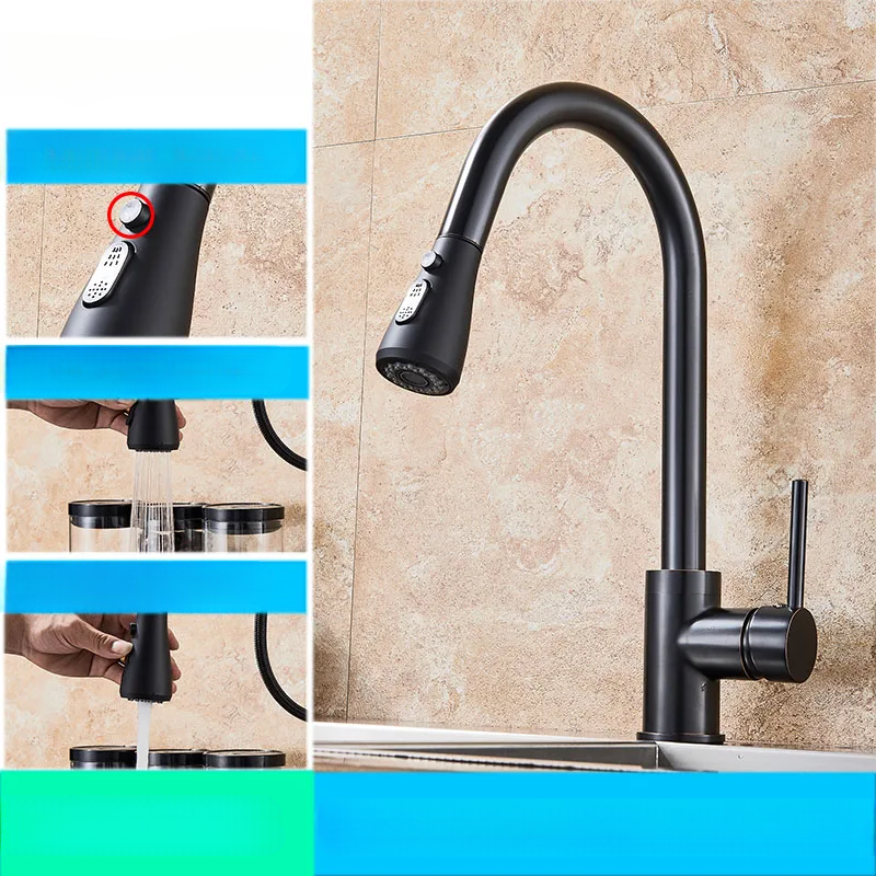 Skanto | Modern Kitchen Faucet with Swivel Spout and Nickel Finish