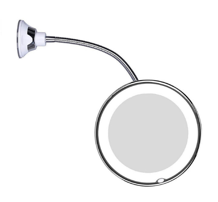 Kalsten | LED magnifying mirror with flexible gooseneck | 10x magnification | daylight LED | cosmetic mirror
