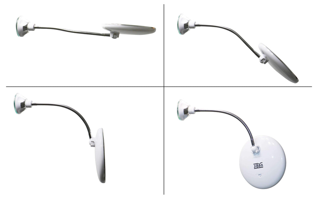 Kalsten | LED magnifying mirror with flexible gooseneck | 10x magnification | daylight LED | cosmetic mirror