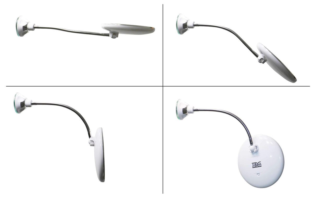 Skanto | ReflectFlex LED Magnifying Mirror with Flexible Gooseneck | 10x Magnification | Daylight LED | Cosmetic Mirror