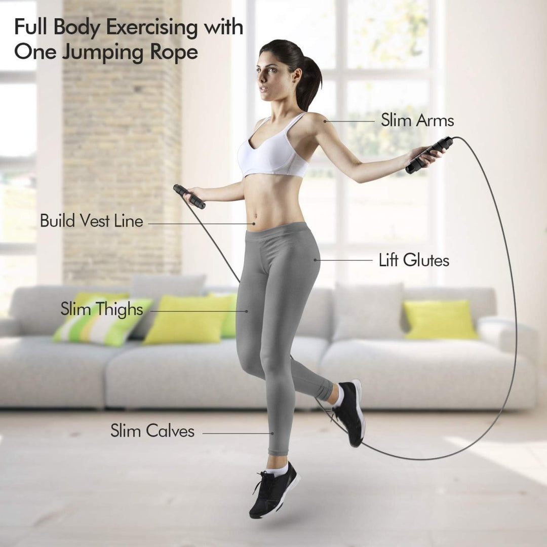 Kalsten | Flexijump Adjustable Jump Rope – Tangle-Free Speed Skipping Rope – Cardio, Weight Loss & Coordination Training – Comfortable Foam Handles