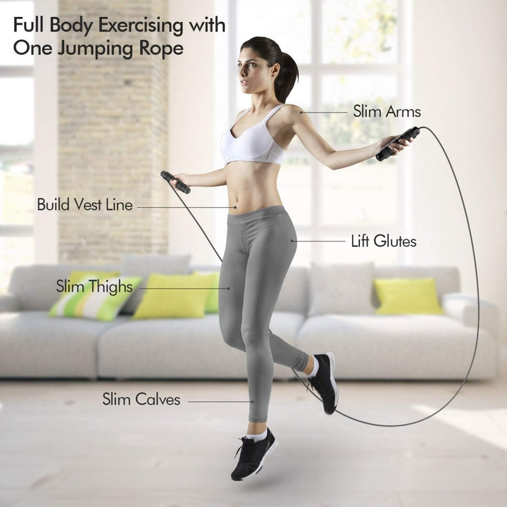 Kalsten | Flexijump Adjustable Jump Rope – Tangle-Free Speed Skipping Rope – Cardio, Weight Loss & Coordination Training – Comfortable Foam Handles
