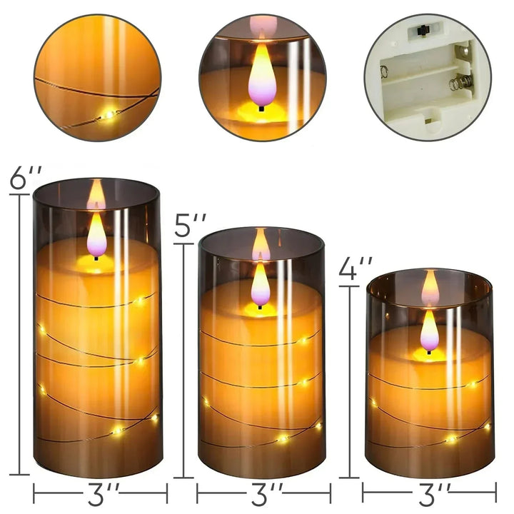 Realistic Flameless LED Candle Set Kalsten