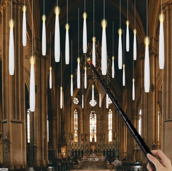 Floating Flameless LED Candles with Wand