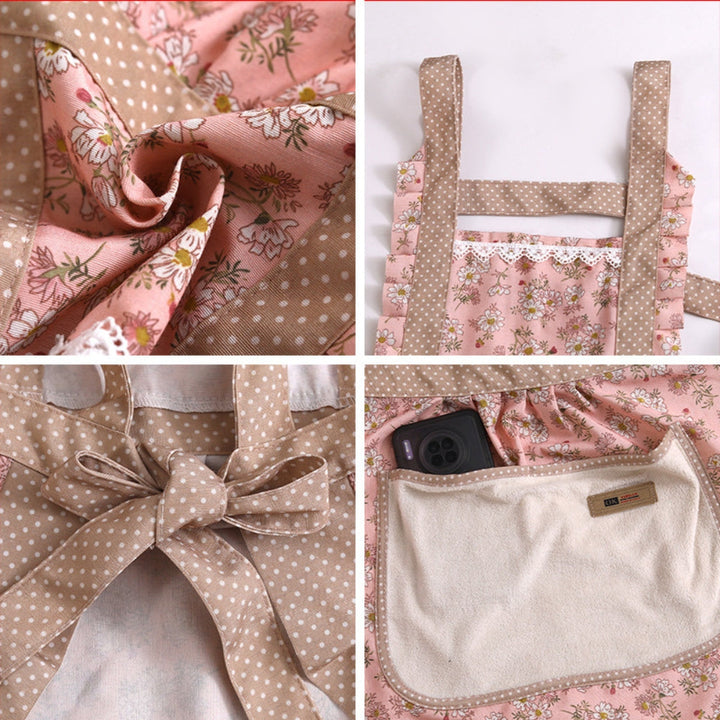 Floral Cotton Kitchen Apron Kalsten