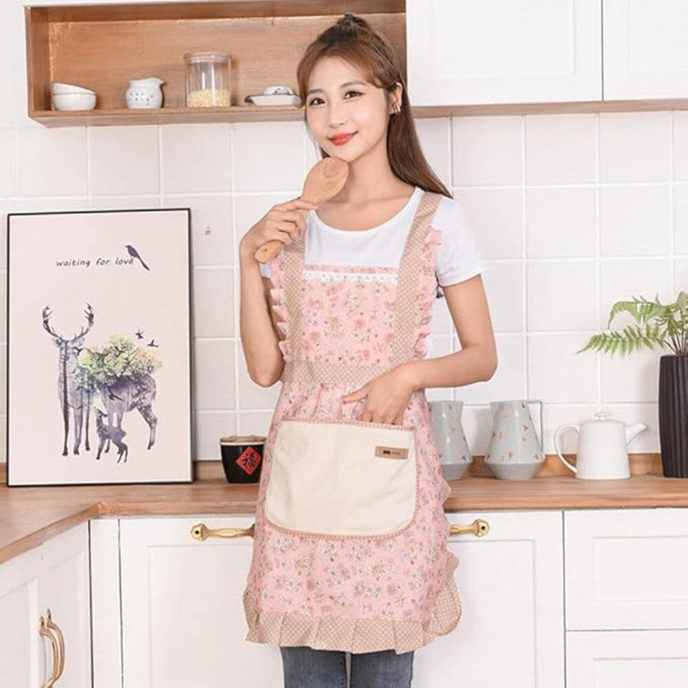 Floral Cotton Kitchen Apron Kalsten
