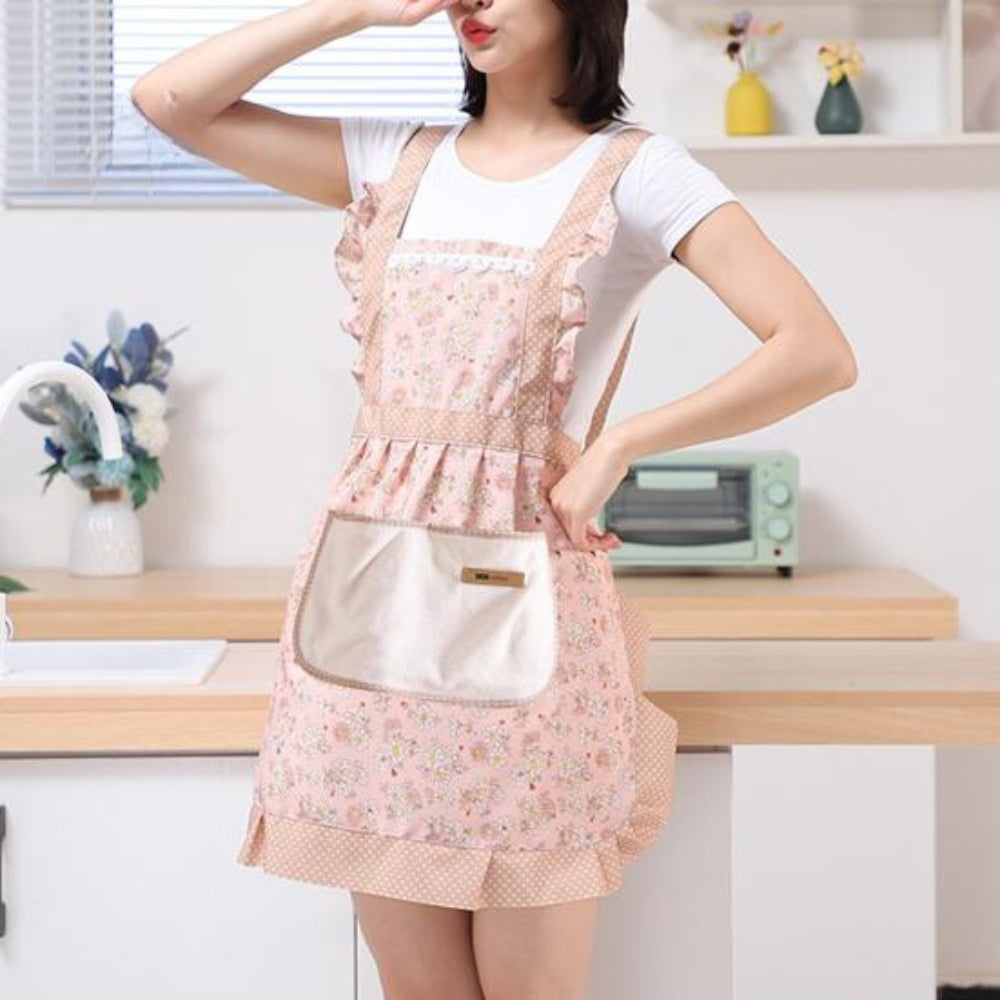 Floral Cotton Kitchen Apron Kalsten