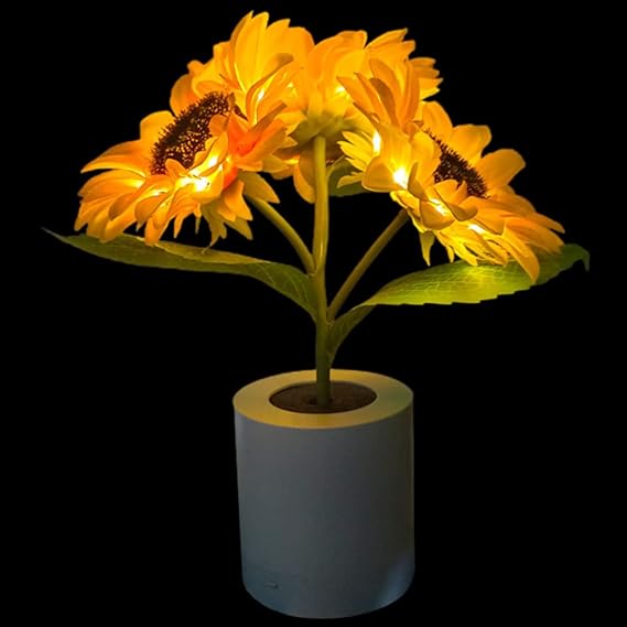 Sunflower LED Table Lamp – USB Rechargeable Kalsten