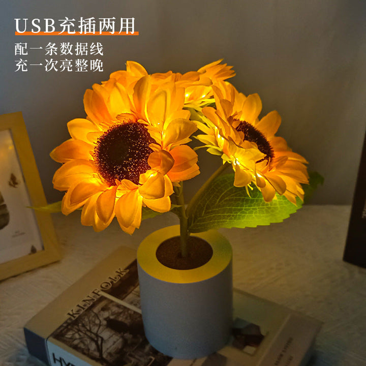 Sunflower LED Table Lamp – USB Rechargeable Kalsten