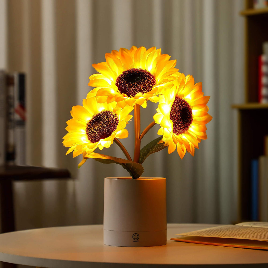 Table Lamp Sunflower LED USB Rechargeable Light | Kalsten