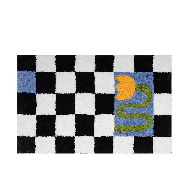 Kalsten | Fluffy Chessboard Carpet