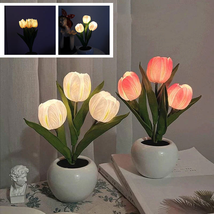 LED Tulip Nightstand Lamp Flower Table Lamp | Kalsten